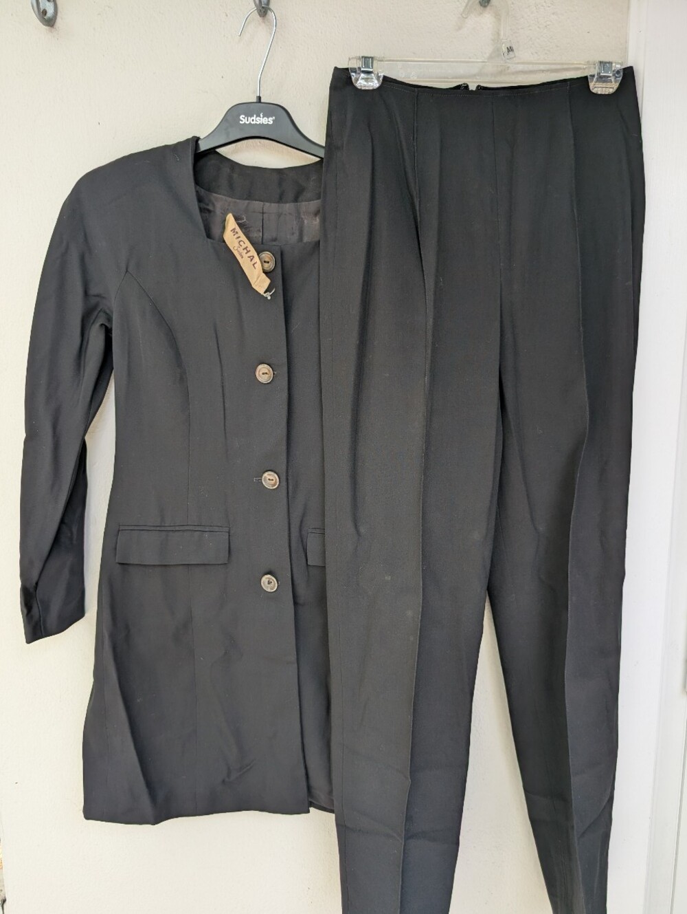 Black Two-Piece Blazer and Trousers Suit